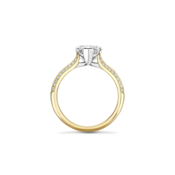 Boodles Petal Heart Yellow Gold Diamond Engagement Ring | Fine Rings | Coveti