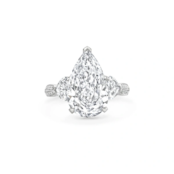 Boodles Petal Large Pear Diamond Platinum Ring | Fine Rings | Coveti