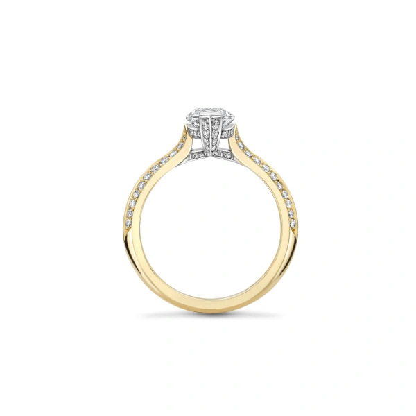 Boodles Petal Marquise Cut Yellow Gold Diamond Engagement Ring | Fine Rings | Coveti