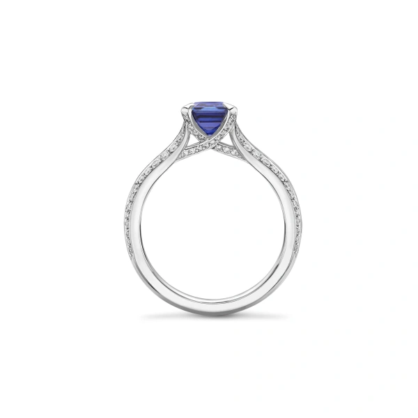 Boodles Petal Octagonal Sapphire Platinum Ring | Fine Rings | Coveti