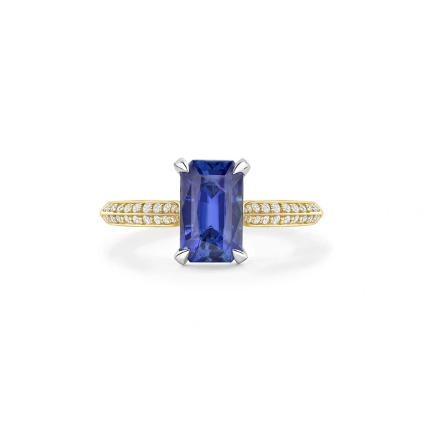 Boodles Petal Octagonal Sapphire Yellow Gold Engagement Ring | Fine Rings | Coveti