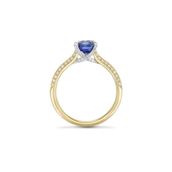 Boodles Petal Octagonal Sapphire Yellow Gold Engagement Ring | Fine Rings | Coveti
