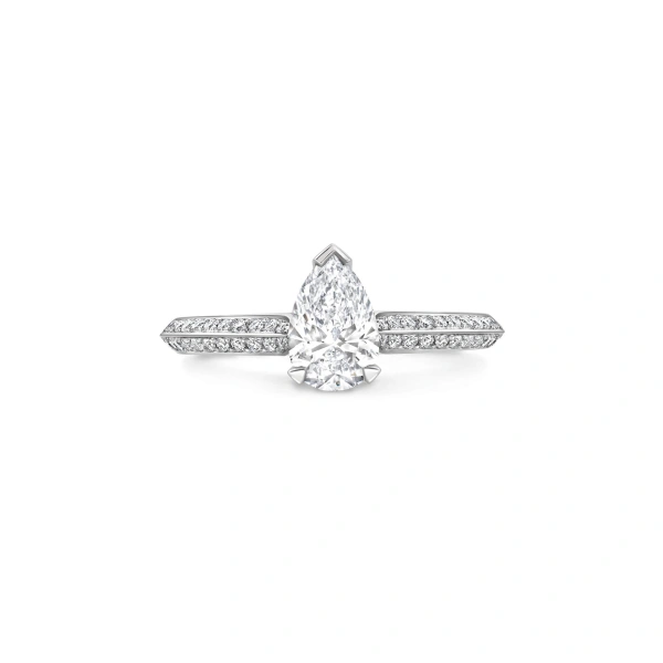 Boodles Petal Pear Cut Platinum Diamond Engagement Ring | Fine Rings | Coveti