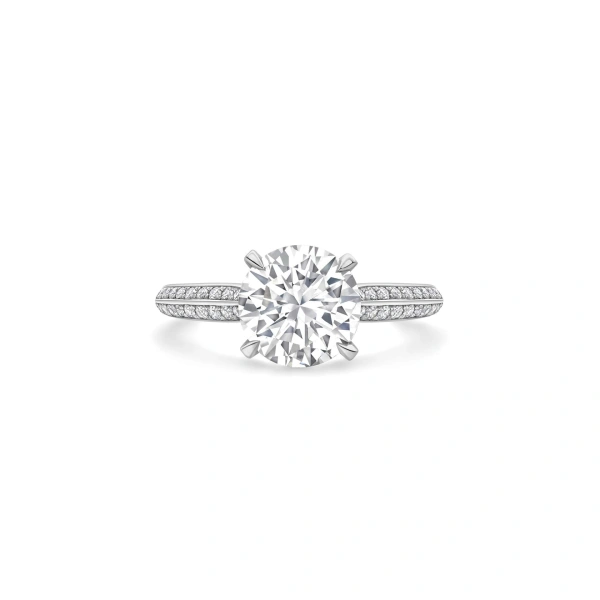 Boodles Petal Round Brilliant Platinum Diamond Engagement Ring | Fine Rings | Coveti