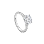 Boodles Petal Round Brilliant Platinum Diamond Engagement Ring | Fine Rings | Coveti