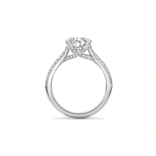 Boodles Petal Round Brilliant Platinum Diamond Engagement Ring | Fine Rings | Coveti