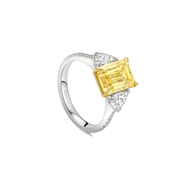 Boodles Petal Yellow Diamond Platinum Ring | Fine Rings | Coveti