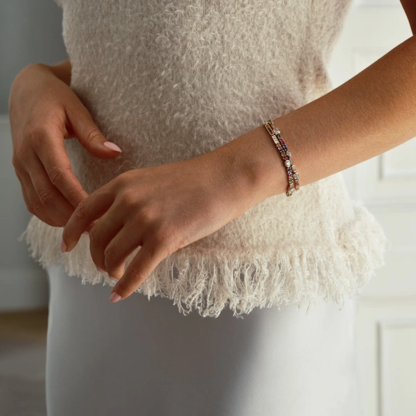 Boodles Play of Light Chelsea Flower Show Double Row Bracelet | Fine Bracelets | Coveti