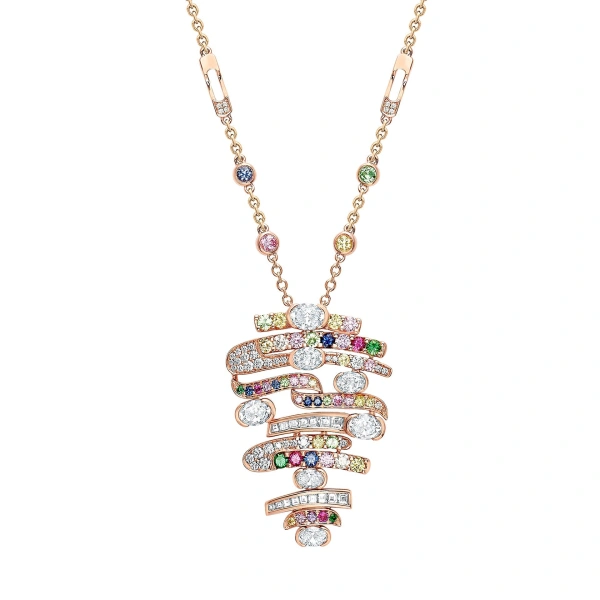 Boodles Play of Light Chelsea Rose Gold Pendant | Fine Necklaces | Coveti