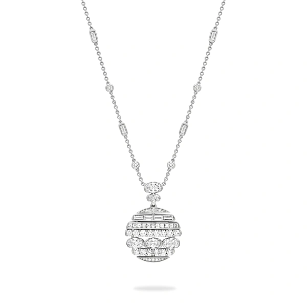 Boodles Play of Light Large Platinum Diamond Pendant | Fine Necklaces | Coveti