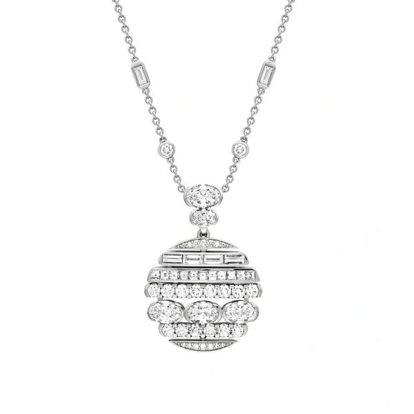 Boodles Play of Light Large Platinum Diamond Pendant | Fine Necklaces | Coveti