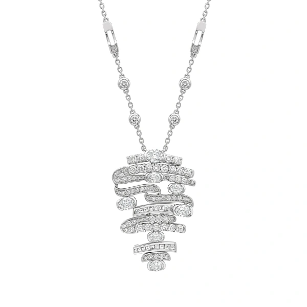 Boodles Play of Light Large Platinum Pendant | Fine Necklaces | Coveti
