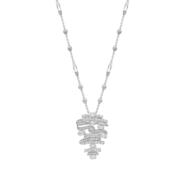 Boodles Play of Light Large Platinum Pendant | Fine Necklaces | Coveti