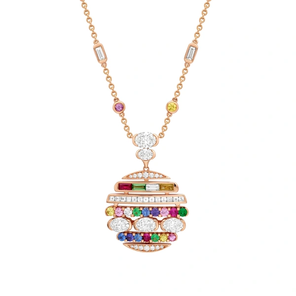 Boodles Play of Light Large Round Rose Gold Pendant | Fine Necklaces | Coveti