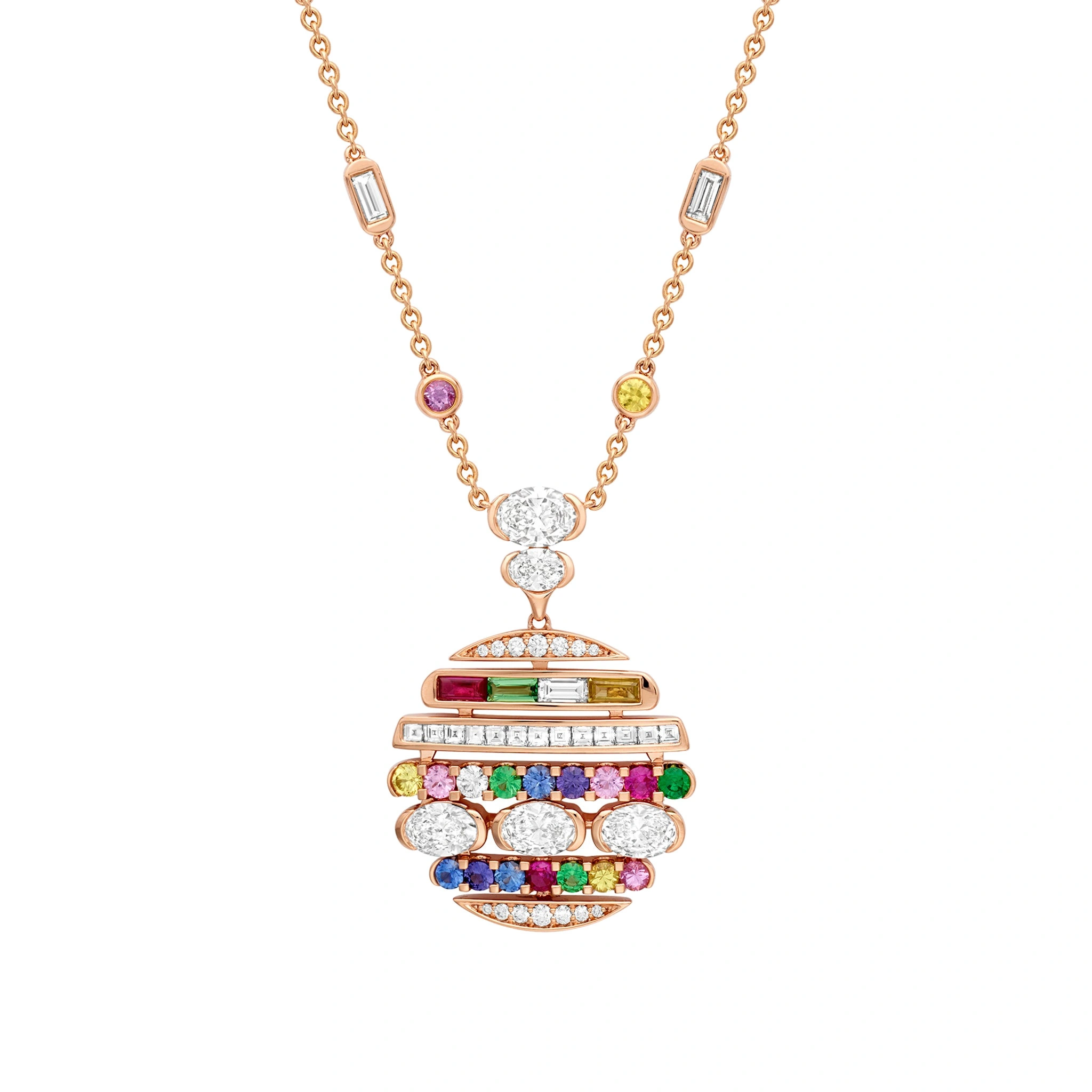 Boodles Play of Light Large Round Rose Gold Pendant Boodles Play of Light Large Round Rose Gold Pendant | Fine Necklaces | Coveti