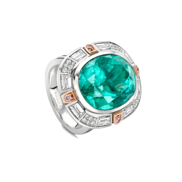 Boodles Play of Light Paraiba Platinum Ring | Fine Rings | Coveti