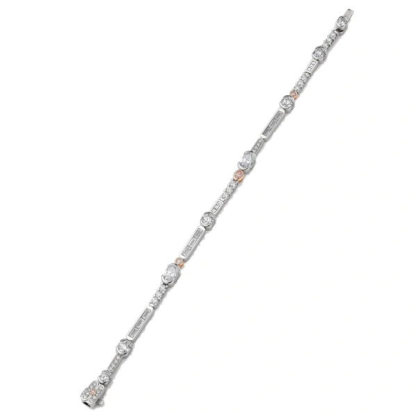 Boodles Play of Light Pink Diamond Platinum Bracelet | Fine Bracelets | Coveti