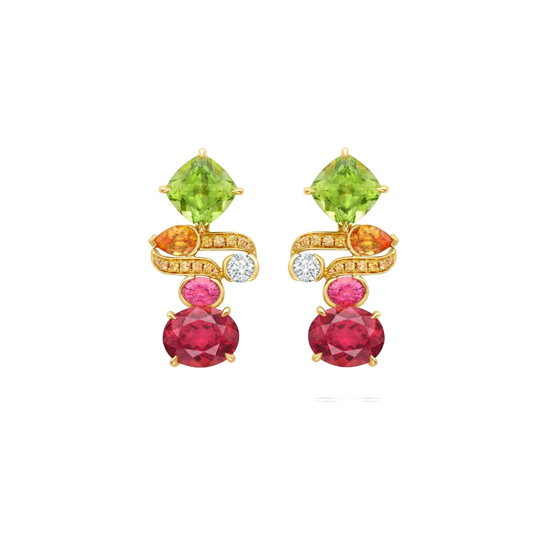 Boodles Play of Light Pink Tourmaline and Peridot Earrings Boodles Play of Light Pink Tourmaline and Peridot Earrings | Fine Earrings | Coveti