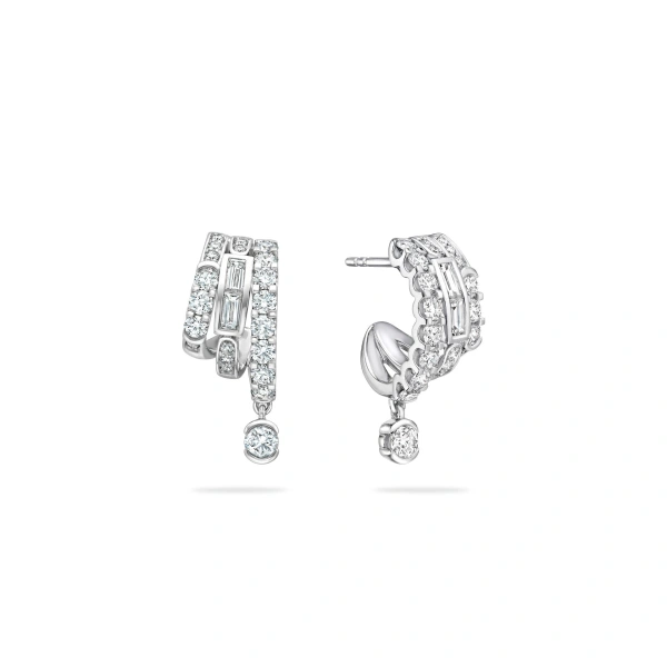 Boodles Play of Light Platinum Diamond Earrings | Fine Earrings | Coveti