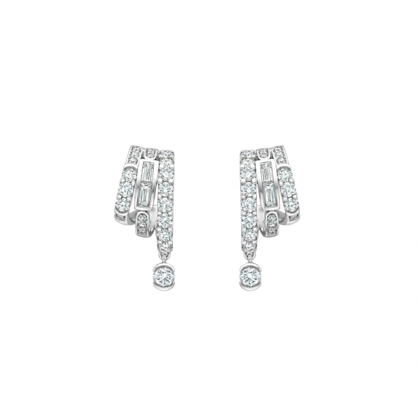 Boodles Play of Light Platinum Diamond Earrings | Fine Earrings | Coveti