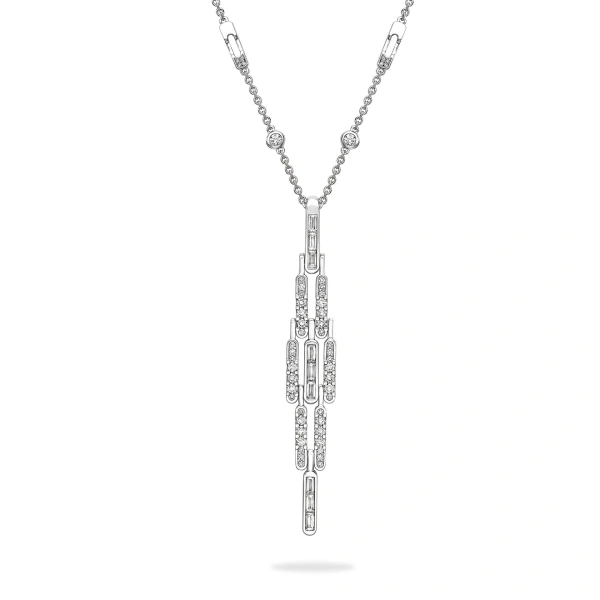 Boodles Play of Light Platinum Diamond Pendant | Fine Necklaces | Coveti