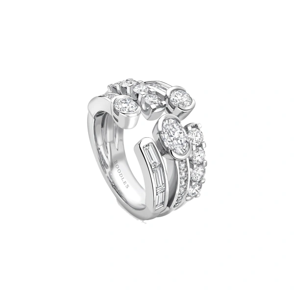 Boodles Play of Light Platinum Diamond Ring | Fine Rings | Coveti