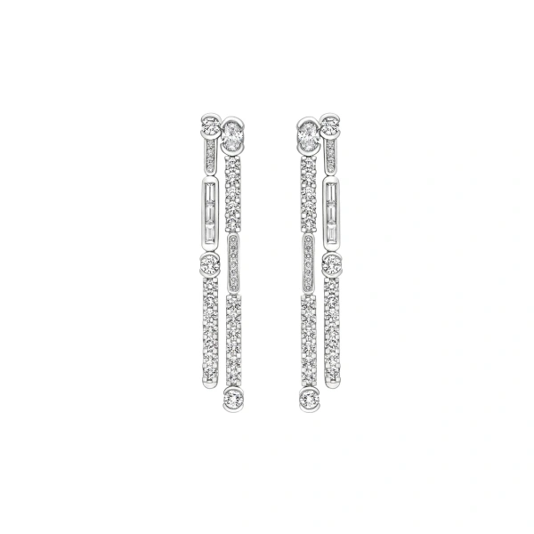 Boodles Play of Light Platinum Drop Earrings | Fine Earrings | Coveti