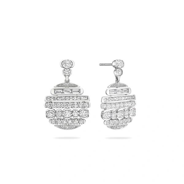 Boodles Play of Light Platinum Earrings | Fine Earrings | Coveti