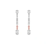 Boodles Play of Light Platinum Pink Diamond Drop Earrings | Fine Earrings | Coveti