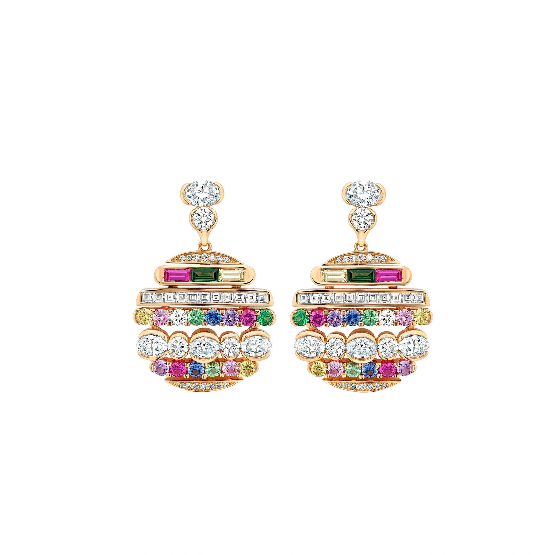 Boodles Play of Light Rose Gold Diamond Drop Earrings Boodles Play of Light Rose Gold Diamond Drop Earrings | Fine Earrings | Coveti