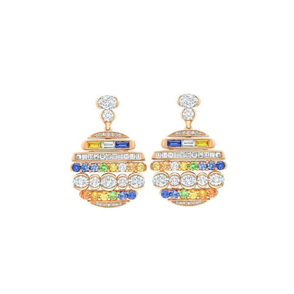 Boodles Play of Light Rose Gold Drop Earrings | Fine Earrings | Coveti