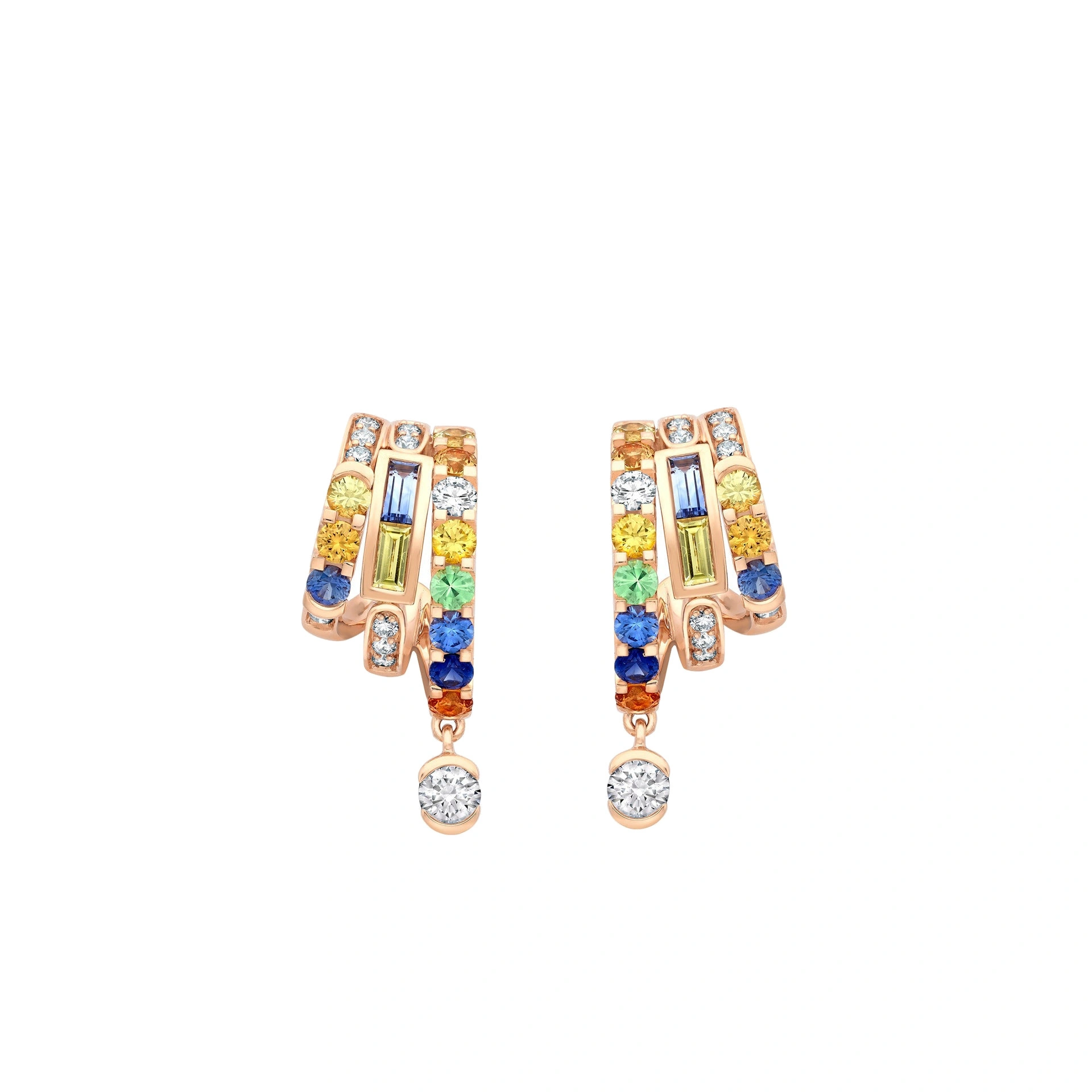Boodles Play of Light Rose Gold Multi-Gem Earrings Boodles Play of Light Rose Gold Multi-Gem Earrings | Fine Earrings | Coveti