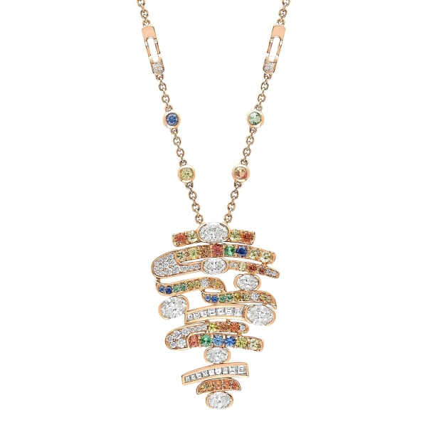 Boodles Play of Light Rose Gold Pendant | Fine Necklaces | Coveti