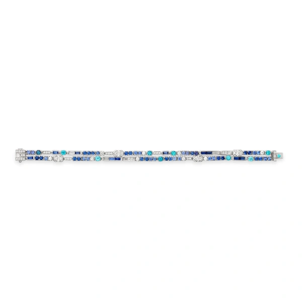 Boodles Play of Light Sapphire Platinum Bracelet | Fine Bracelets | Coveti
