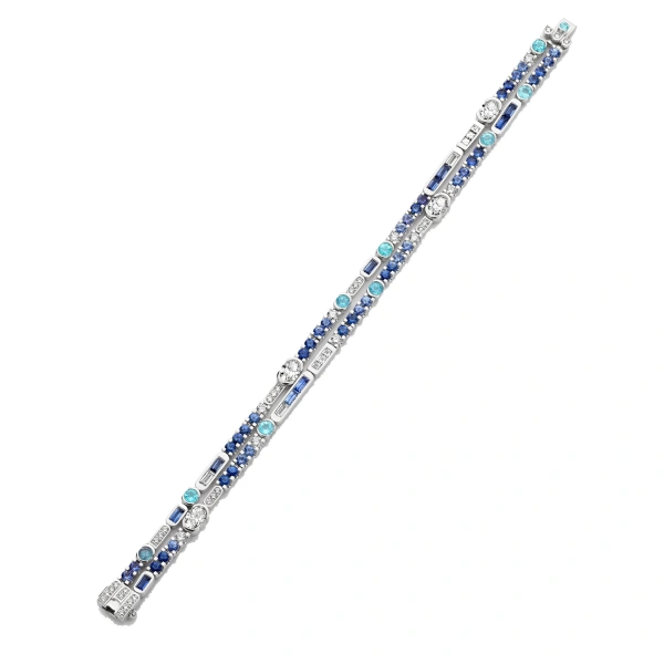 Boodles Play of Light Sapphire Platinum Bracelet | Fine Bracelets | Coveti