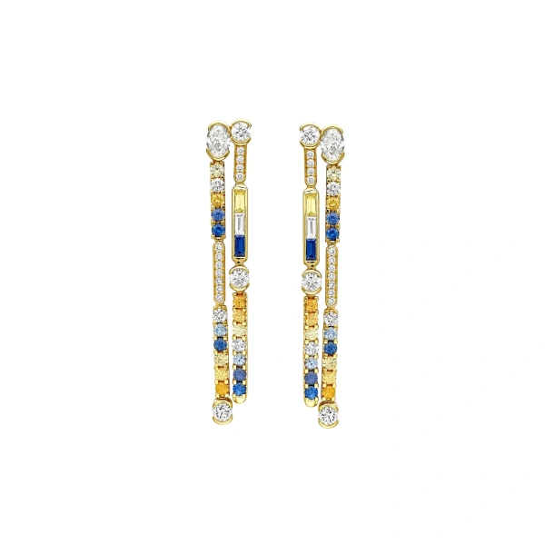 Boodles Play of Light Yellow Gold Earrings | Fine Earrings | Coveti