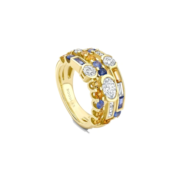 Boodles Play of Light Yellow Gold Ring | Fine Rings | Coveti
