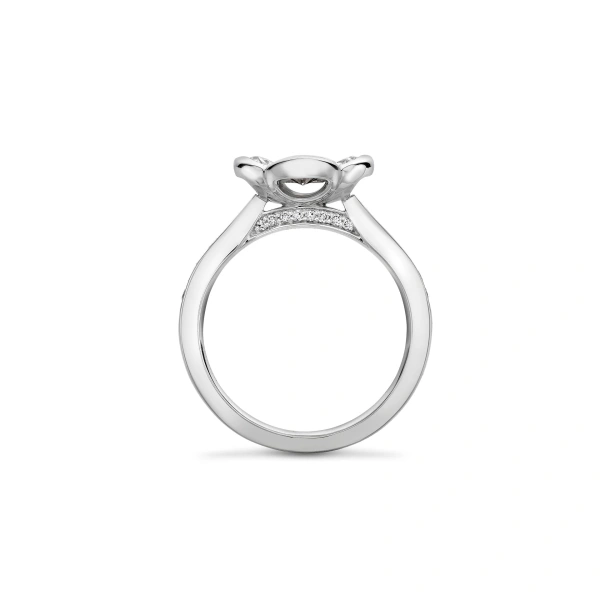 Boodles Posie Pink and White Diamond Platinum Ring | Fine Rings | Coveti