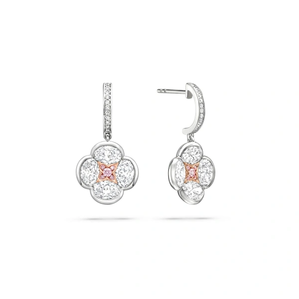 Boodles Posie Platinum Diamond Earrings | Fine Earrings | Coveti