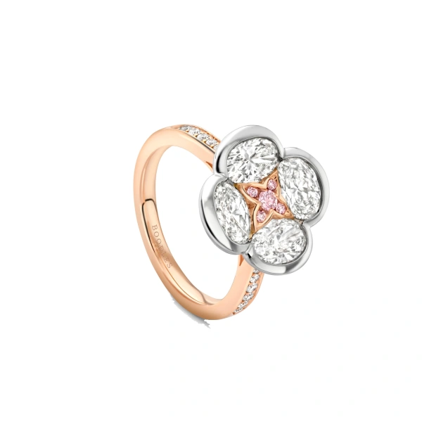 Boodles Posie Rose Gold Diamond Ring | Fine Rings | Coveti