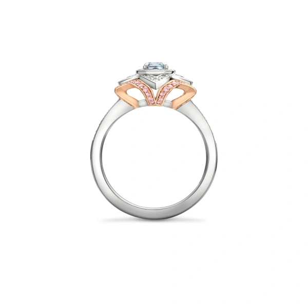 Boodles Quatrefoil Cushion Blue Diamond Ring | Fine Rings | Coveti