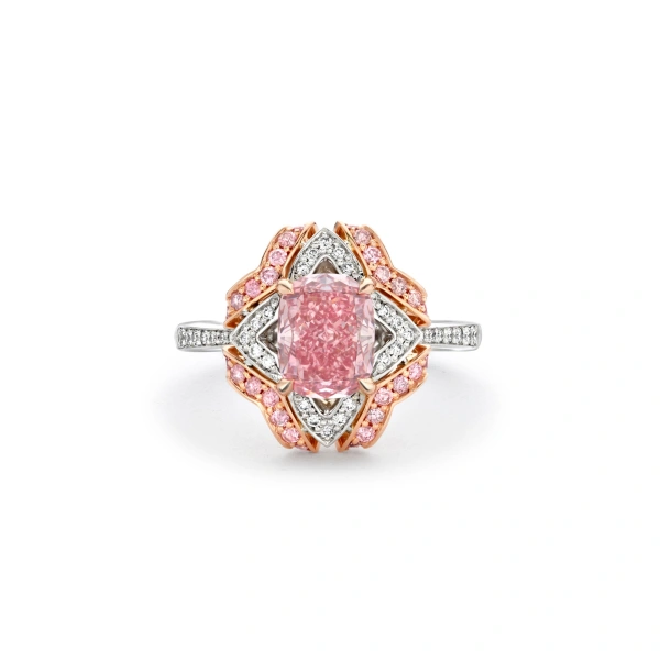 Boodles Quatrefoil Pink and White Diamond Ring | Fine Rings | Coveti