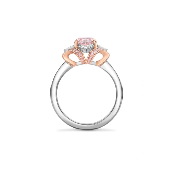 Boodles Quatrefoil Pink and White Diamond Ring | Fine Rings | Coveti