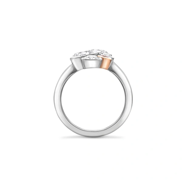 Boodles Raindance 25 Pink and White Diamond Ring | Fine Rings | Coveti