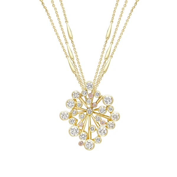 Boodles Raindance Chelsea Large Yellow Gold Diamond Pendant | Fine Necklaces | Coveti