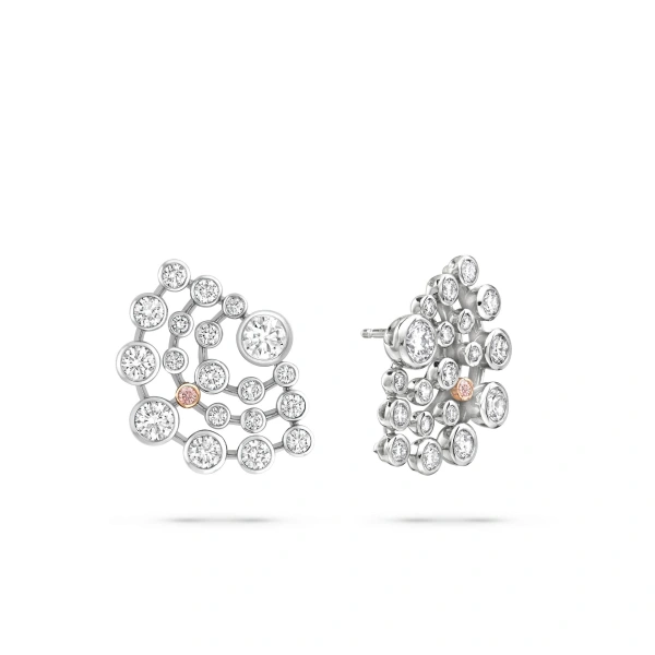 Boodles Raindance Chelsea Platinum Diamond Earrings | Fine Earrings | Coveti