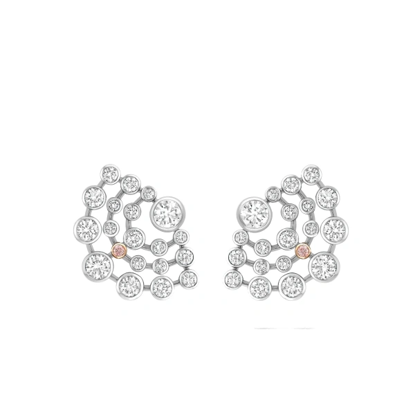 Boodles Raindance Chelsea Platinum Diamond Earrings | Fine Earrings | Coveti