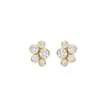 Boodles Raindance Classic Cluster Yellow Gold Stud Earrings | Fine Earrings | Coveti