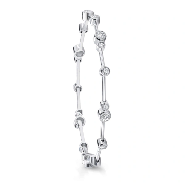 Boodles Raindance Classic Diamond Platinum Bracelet | Fine Bracelets | Coveti