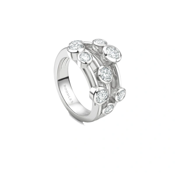 Boodles Raindance Classic Platinum Diamond Ring | Fine Rings | Coveti